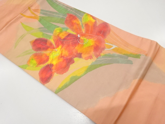 JAPANESE NAGOYA OBI / WOVEN FLOWER
